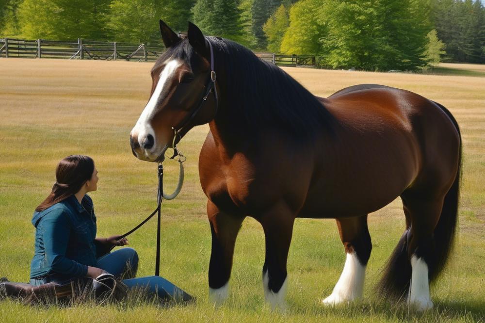 bonding-between-humans-and-a-clydesdale-horse