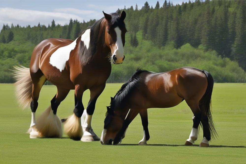 clydesdale-horse-working-with-other-animals