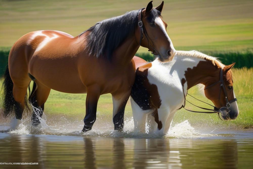 clydesdale-horse-working-with-other-animals